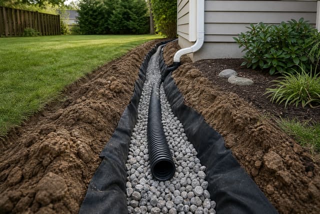 French drain — Fairfield CT